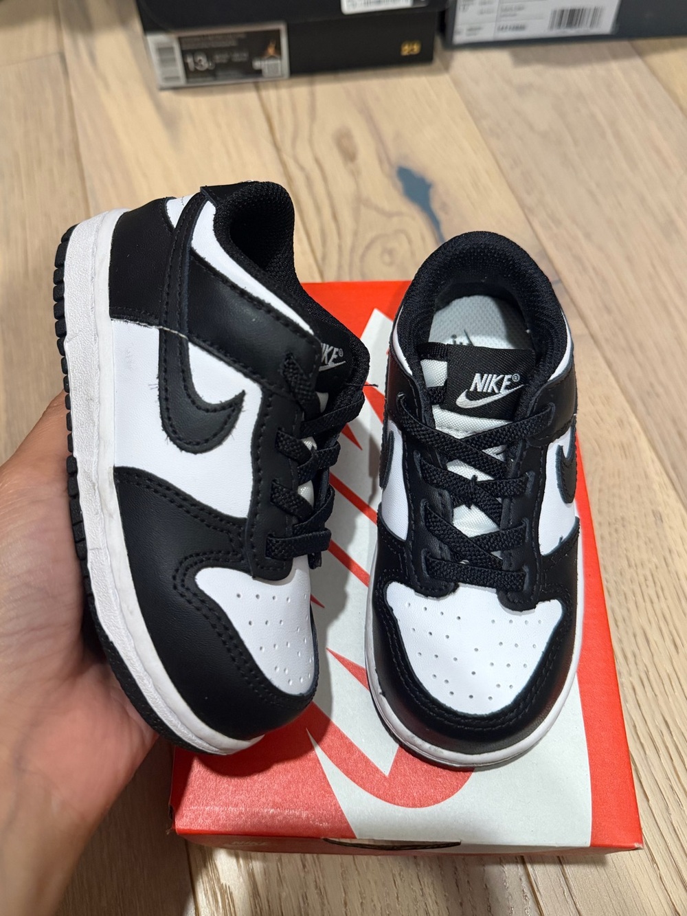Nike Kids Black and White Low-Top Sneakers